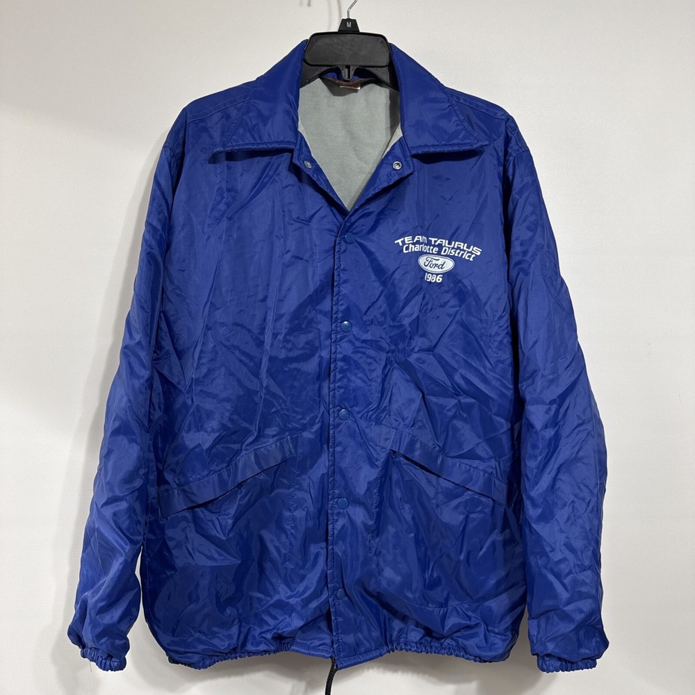 Vintage Pla-Jac By Dunbrooke Jacket Ford Taurus Charlotte 1986 Med M 80's Wind‎